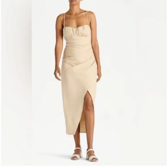 NWT Zara‎ Linen Blend Corset Dress Size Medium - Picture 4 of 15